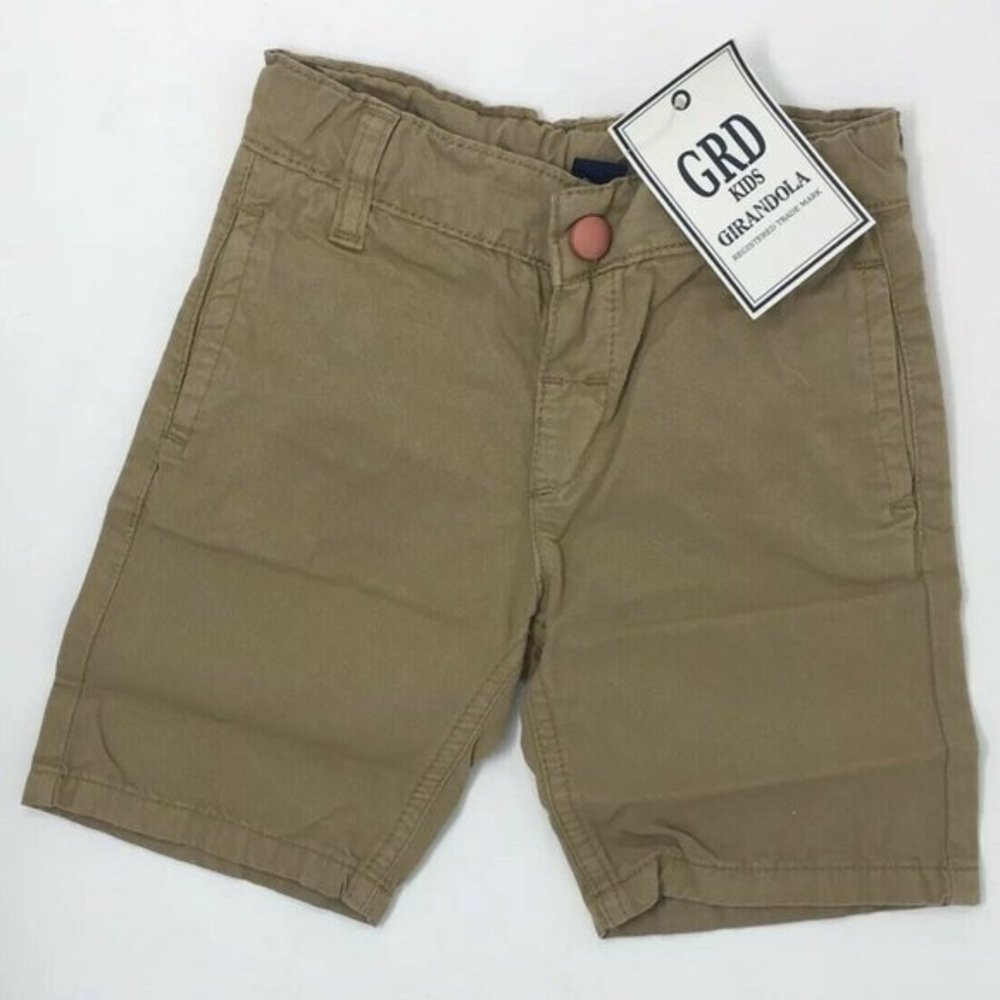 Girandola Toddler Boys Beige Tan Cotton Shorts NEW